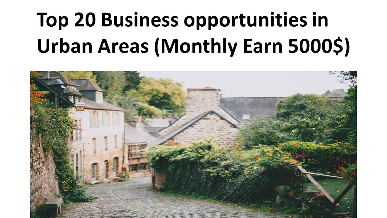 Top 20 Business opportunities in Urban Areas 