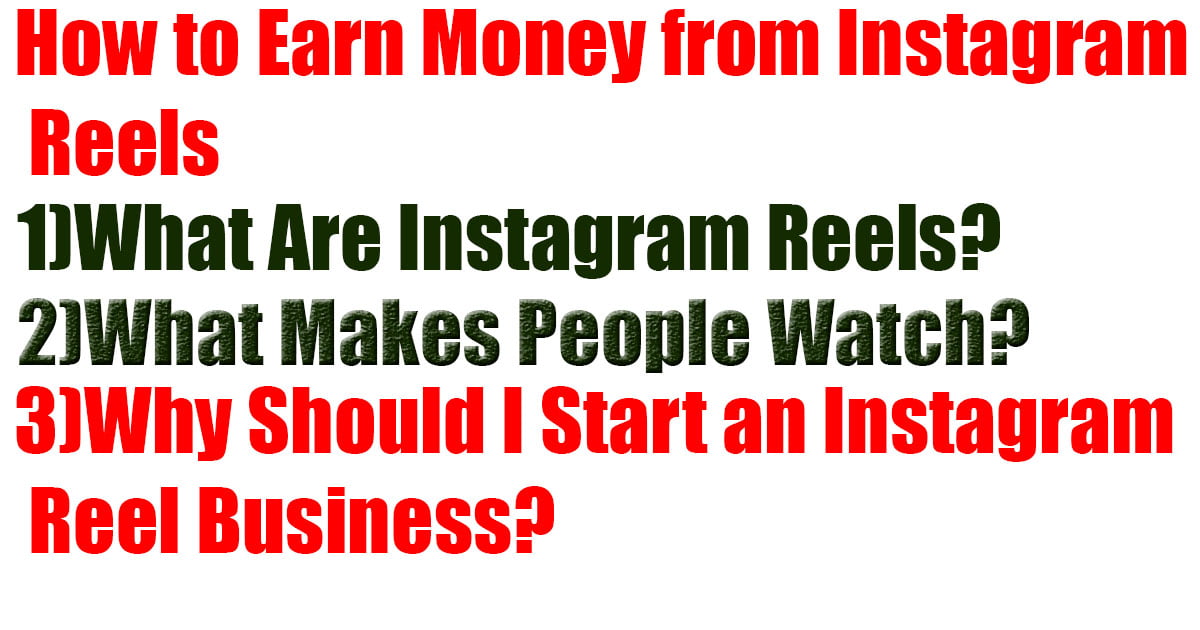 How to Earn Money from Instagram Reels
